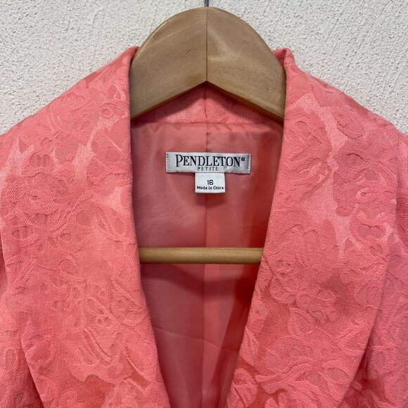 NWT Pendleton Pink Floral Blazer & Pencil Skirt Set Business Suit SZ 16 - Picture 3 of 10